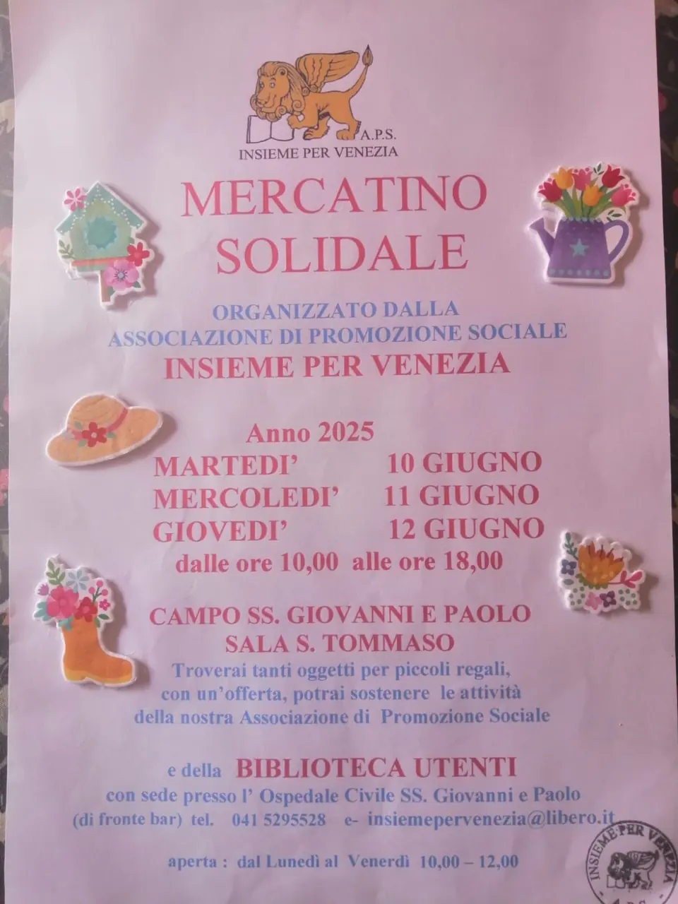 Mercatino solidale a S Tommaso campo SS Giovanni e Paolo, foto 3 di 6